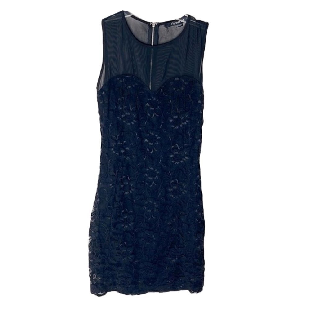 ❤️ 🆕 FOREVER 21 Floral Black Dress Size S